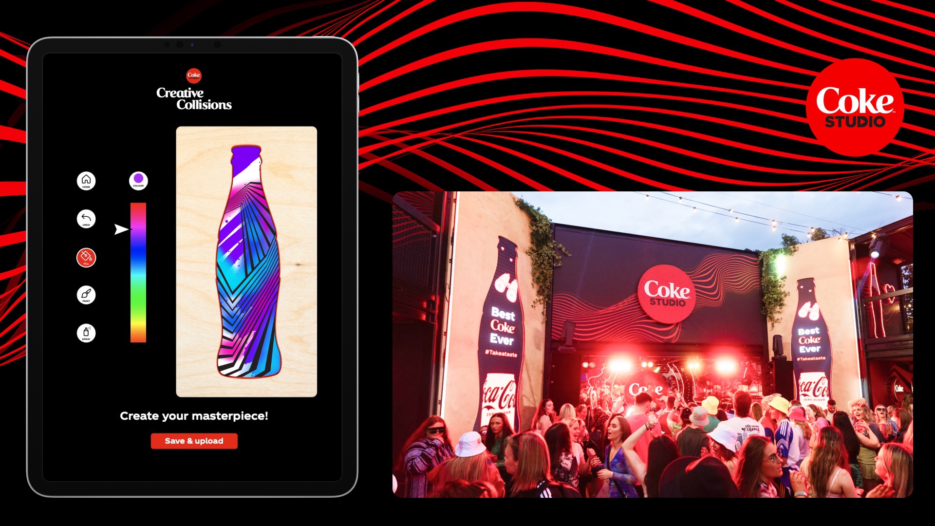 Coca Cola interactive bottle designer