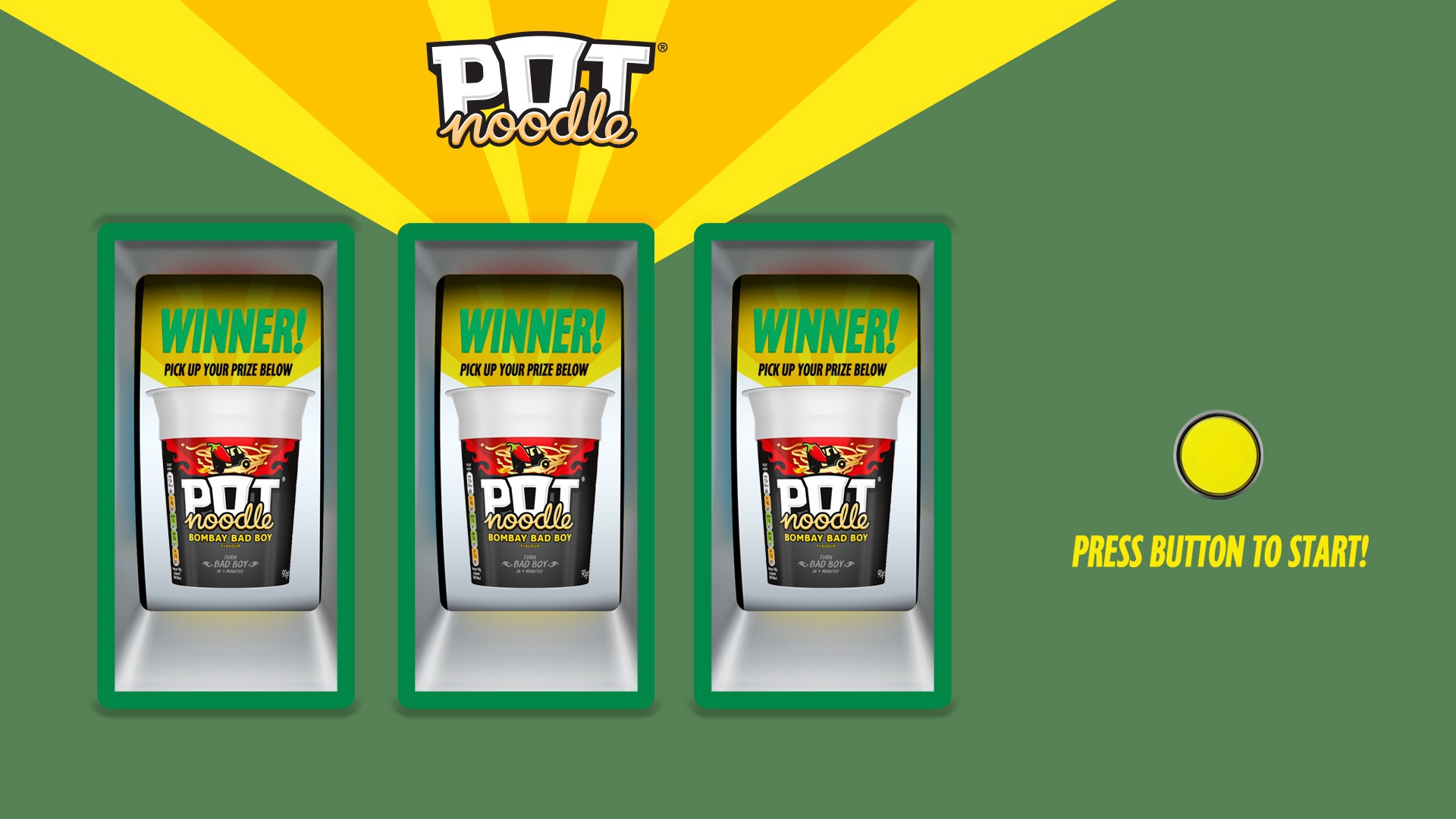 Pot Noodle spin-to-win giveaway